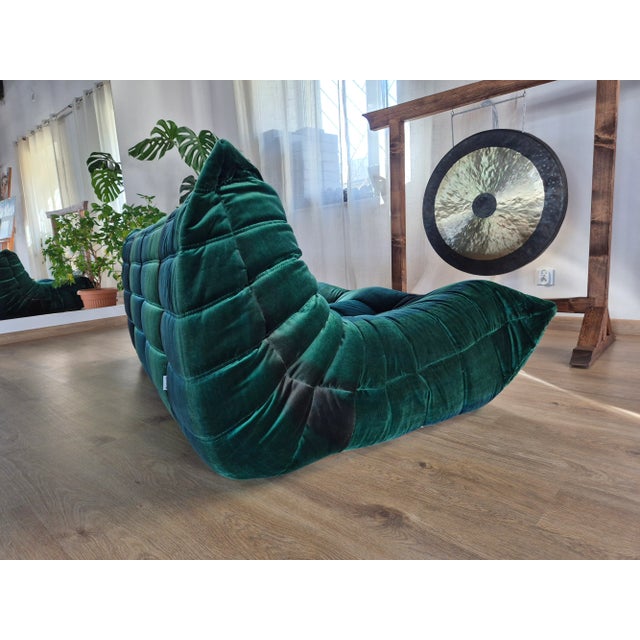 Togo Sofa in Velvet by Michel Ducaroy for Ligne Roset For Sale - Image 5 of 15