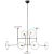 Modern Ian K. Fowler for Visual Comfort Signature Calvino X-Large Arched Chandelier in Aged Iron & Hand-Rubbed Antique Brass with Clear Glass For Sale - Image 3 of 7