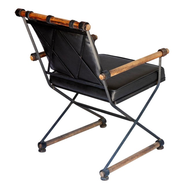 Campaign 1970s Mid-Century Modern Cleo Baldon Campaign X Chair With Arms For Sale - Image 3 of 8