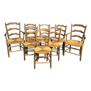 Antique French Dining Chairs, 1900, Set of 8 For Sale