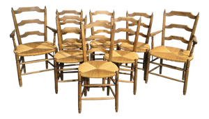 Antique French Dining Chairs, 1900, Set of 8
