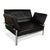 Black Black Leather Two-Seater Armchair Black Sofas with Manual Function from Jori, Set of 2 For Sale - Image 8 of 18