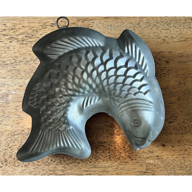 1960s Vintage French Country Copper Fish Mold For Sale - Image 5 of 6