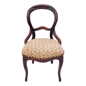 Victorian Balloon Back, Solid Walnut Side Chair