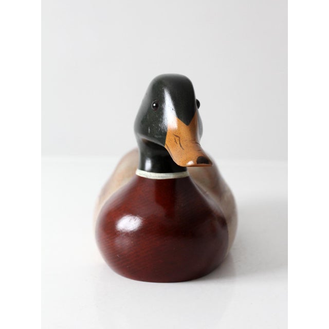Wood Vintage Bob May Mallard Duck Decoy For Sale - Image 7 of 14