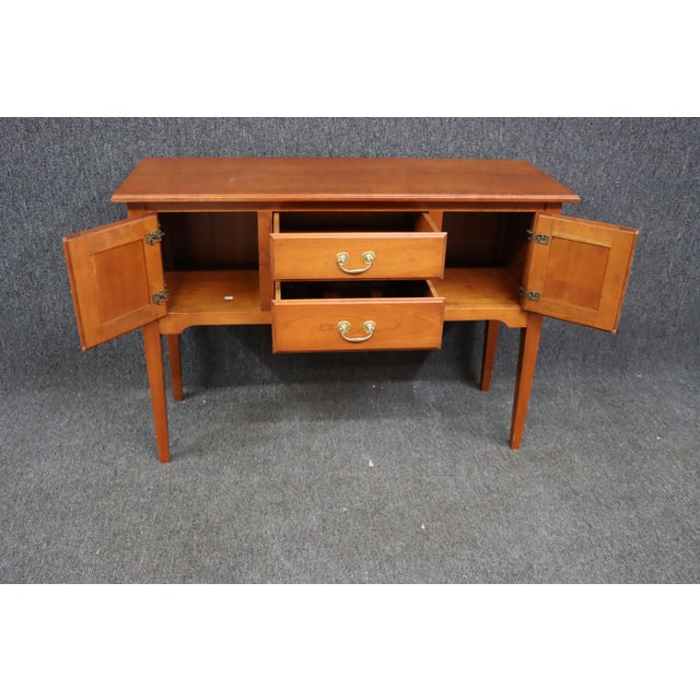 Late 20th Century Benchmade Hepplewhite Style Solid Cherry Huntboard For Sale - Image 5 of 8