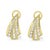 2020s 14K Yellow Gold 2-1/4 Cttw Baguette Diamond Modern Omega Huggy Earrings, Pair For Sale - Image 5 of 5