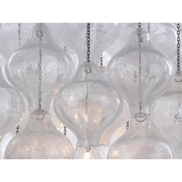 Metal Austrian Tulipan Chandelier or Pendant Light in Blown Glass from Kalmar, 1960s For Sale - Image 7 of 13