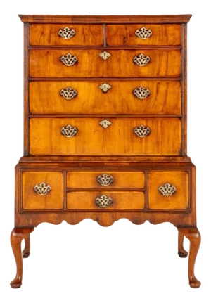 Georgian Chest on Stand in Walnut