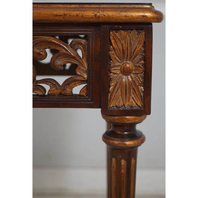 Maitland - Smith Maitland Smith French Louis XVI Style Mahogany & Gold Console Table For Sale - Image 4 of 15