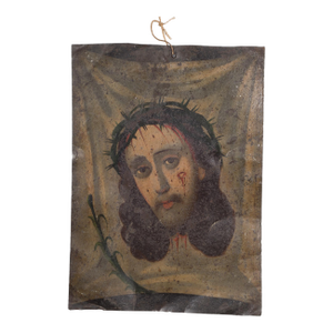 19th C. Mexican Retablo "Veronica's Veil" c.1880