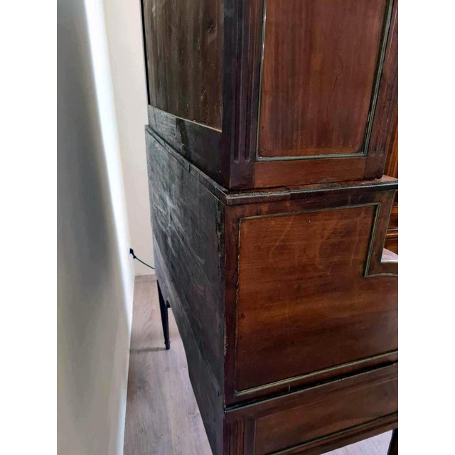 Louis XVI Roll-Top Desk in Cuban Mahogany For Sale - Image 16 of 17