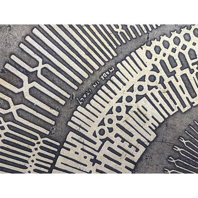 Brutalist 1970s Italian Brutalist Etched Side Table by G. Urso For Sale - Image 3 of 4