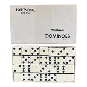Vintage 1970s Bakelite Domino Set - 28 Pieces