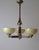 Art Deco 3-Arm Chandelier in Glass, Wood and Chrome, Germany, 1930s For Sale - Image 12 of 18