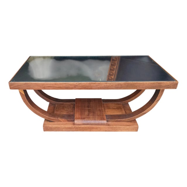 Elevate Your Living Space With a True Masterpiece of 1920s Art Deco Design Mahogany Coffee Table. For Sale