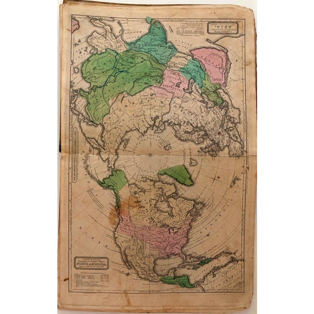 This is an unusual polar projection map of North America, Europe and Asia. In North America Texas is still part of Mexico...