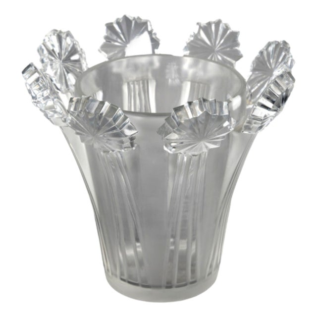 Sirius Crystal Vase by Marc Lalique, 1950 For Sale