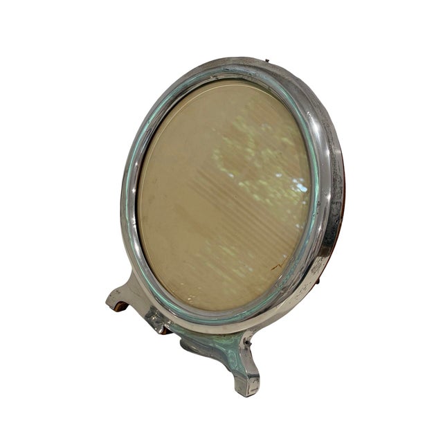 Art Deco Antique Art Deco Style 800 Silver Round Photograph Footed Frame Jm Werner Berlin For Sale - Image 3 of 18