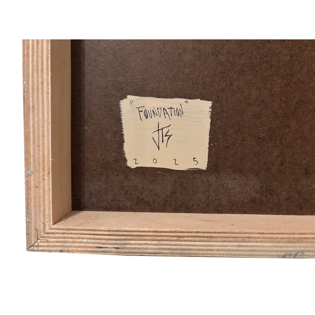 "Foundation" Black Abstract Art, Original Large Contemporary Modern Painting by JTS For Sale - Image 10 of 11