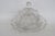 Mid 20th Century Clear Pressed Glass Covered Butter Cheese Serving Dish Petal Scalloped Rim For Sale - Image 12 of 16