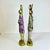 Late 20th Century Vintage Boho Chic Shabby Chic Foil Wrapped Plaster Tall Rabbits - A Pair - Easter For Sale - Image 5 of 14
