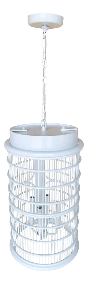 French Modern Wrought Iron White Lantern