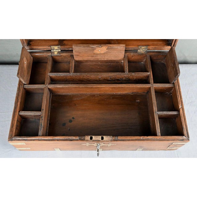Late 19th Century Teak Correspondence Chest For Sale - Image 14 of 18