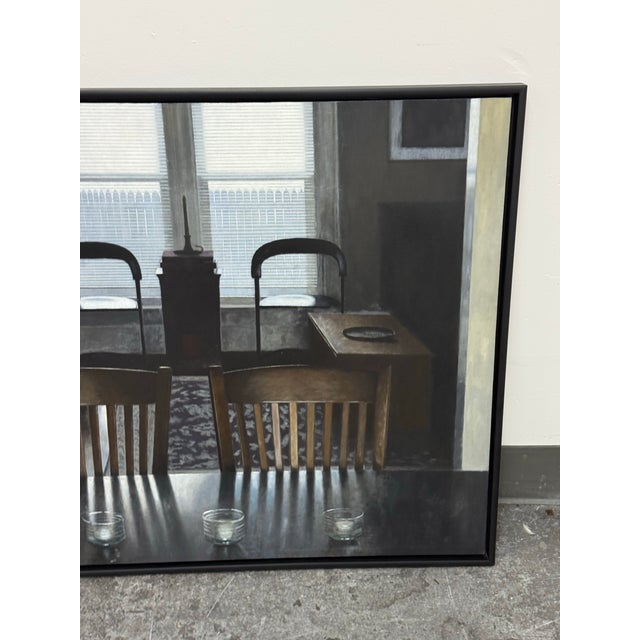 Nick Patten Shelter Oil on Canvas, Framed For Sale - Image 9 of 12