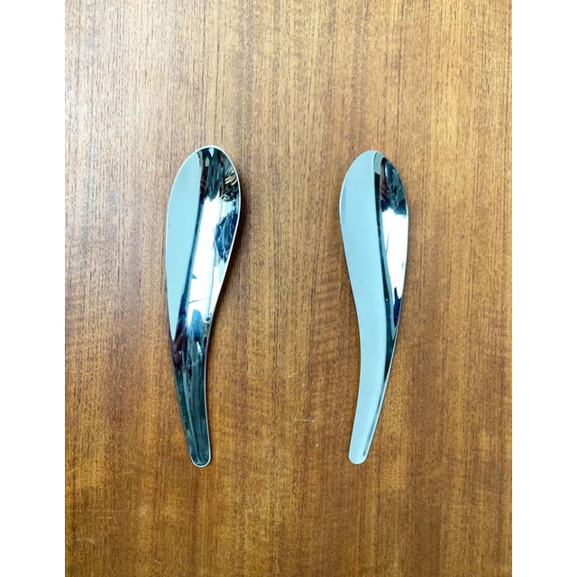 Metal Postmodern Cutlery Salad Spoons from Conran, 1990s, Set of 2 For Sale - Image 7 of 14