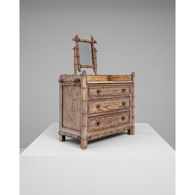 Taupe 19th Century French Mini Chest Of Drawers For Sale - Image 8 of 12