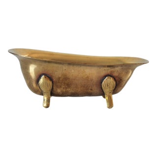 Vintage Decorative Brass Bathtub For Sale