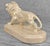 Vintage 12" Hollywood Regency White Luster Porcelain Lion Sculpture For Sale - Image 4 of 11