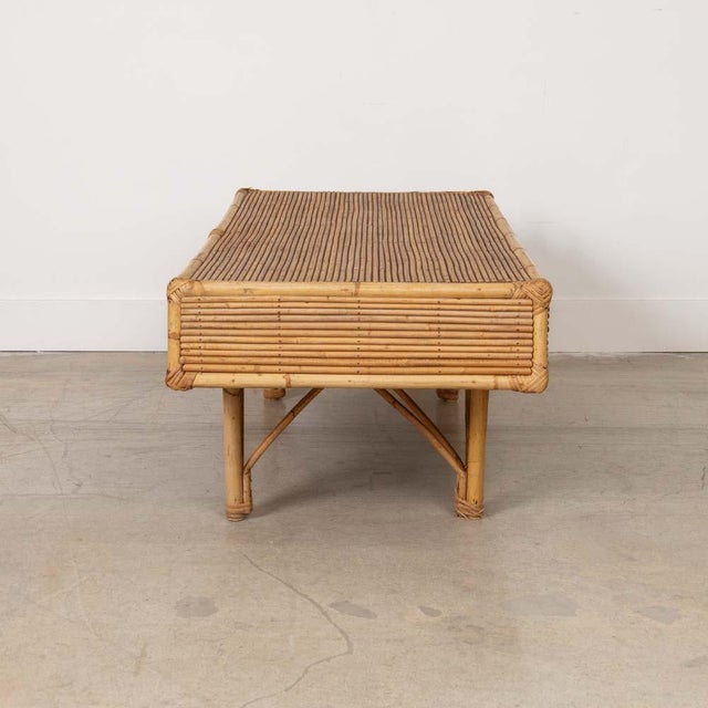 Wood 1960s French Rattan Coffee Table For Sale - Image 7 of 14