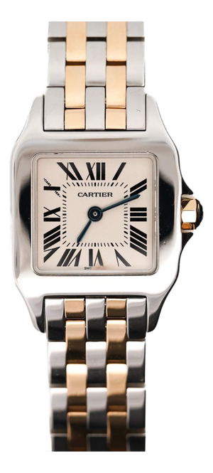 Cartier Santos Demoiselle 2698 Two-Tone Steel & 18k Gold Ladies Bracelet Watch