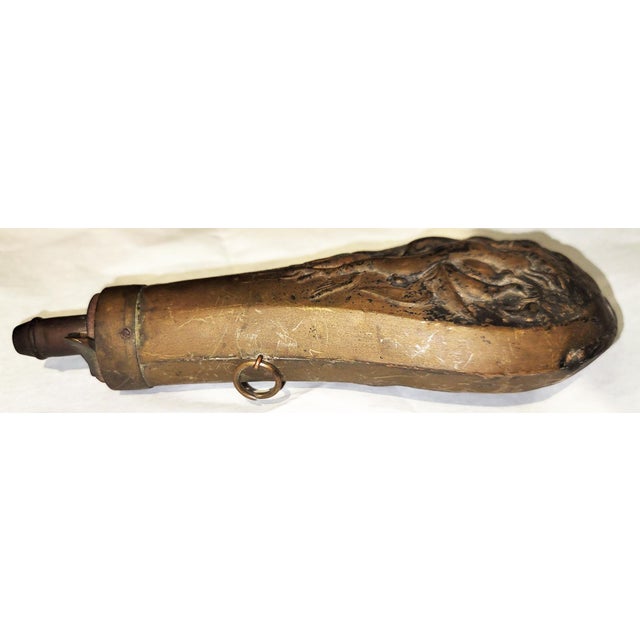 19c Black Powder Flask Original For Sale In West Palm - Image 6 of 7