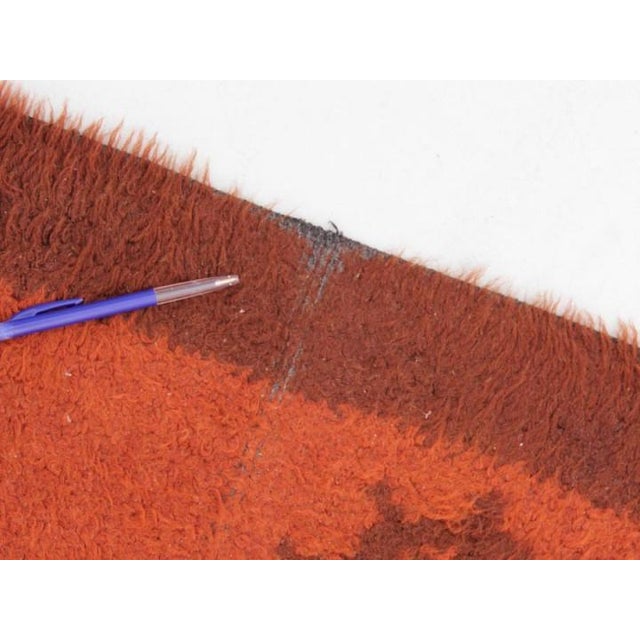 Rya Rug in Wool with Yellow Motifs, 1960s For Sale - Image 3 of 7