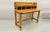 Vintage Colonial Campaign Style Teak Wood Flip Top Writing Desk With Side Chair For Sale In Philadelphia - Image 6 of 12