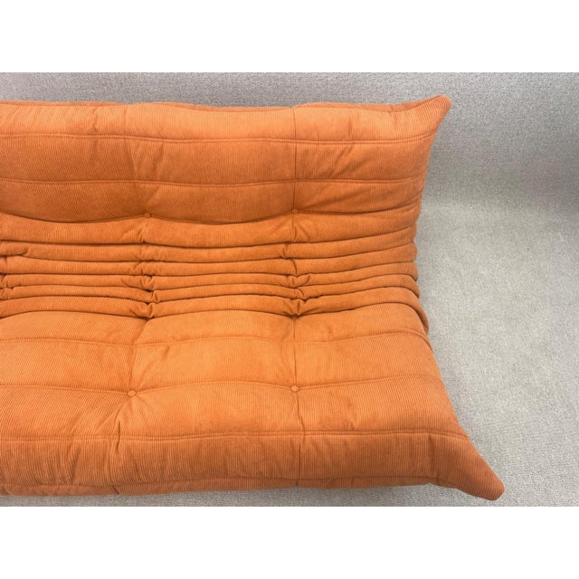 Early 21st Century Orange Togo Three-Seater Sofa from Ligne Roset, 2013 For Sale - Image 5 of 16