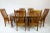 Exquisite Cherry Dining-Room Set With 6 Chairs (55.25" x 47.5" x 29.5") Decorative metal inlaid at top & base of table...