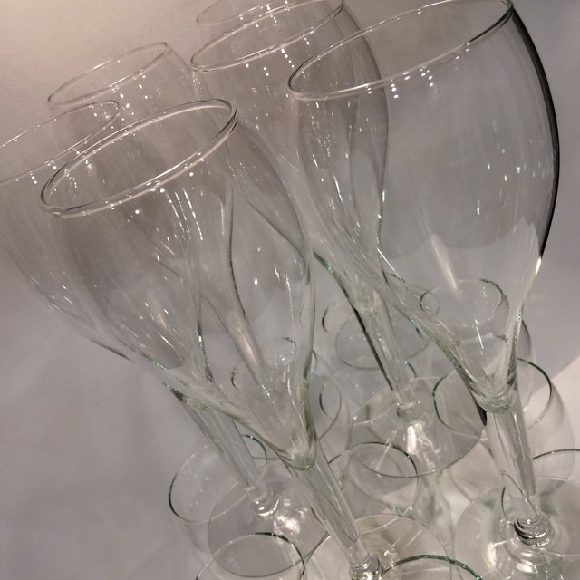 Vintage Crystal Tulip Champagne Glasses Set of 16 Chairish