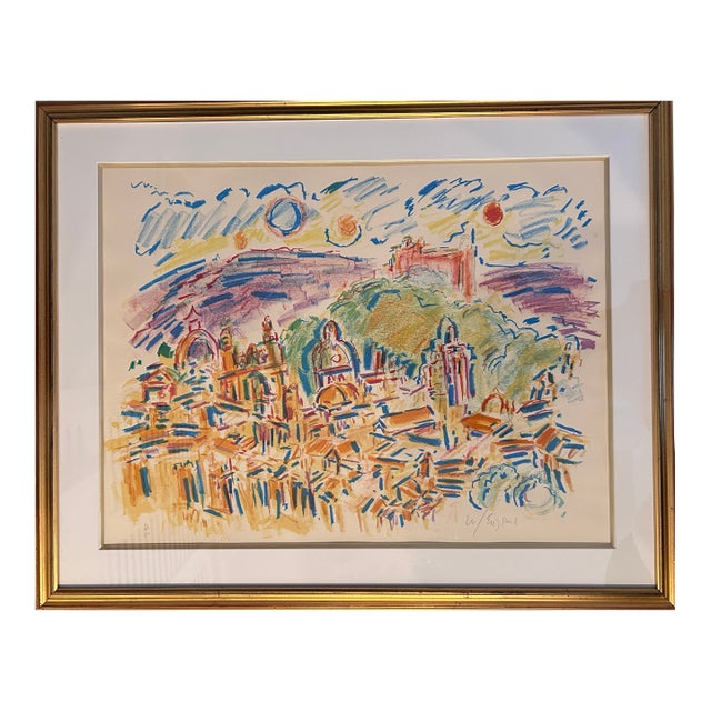 1980s Wayne Ehsrud Rome Lithograph Print, Framed For Sale