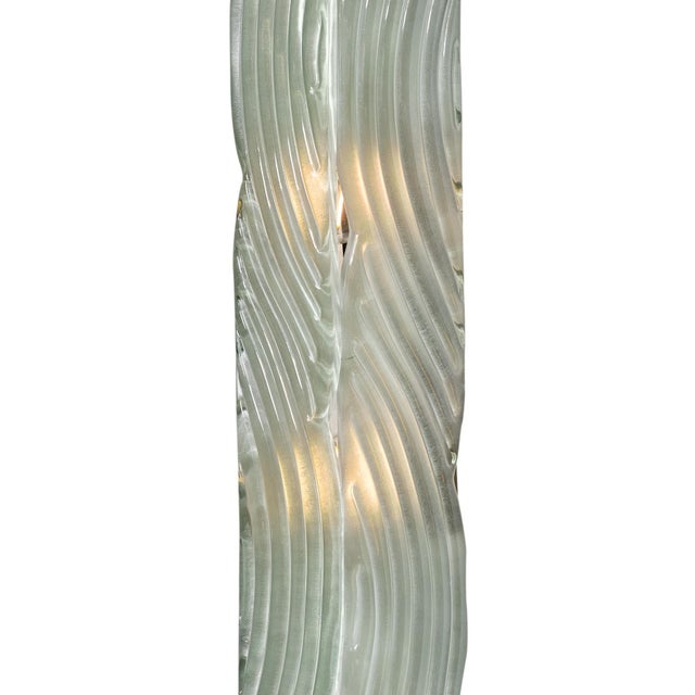 Glass Murano Glass Aqua Textured Sconces For Sale - Image 7 of 9