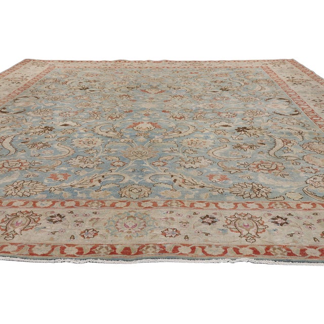 Rustic Antique Persian Mashhad Rug, 09'08 X 12'05 For Sale - Image 3 of 10