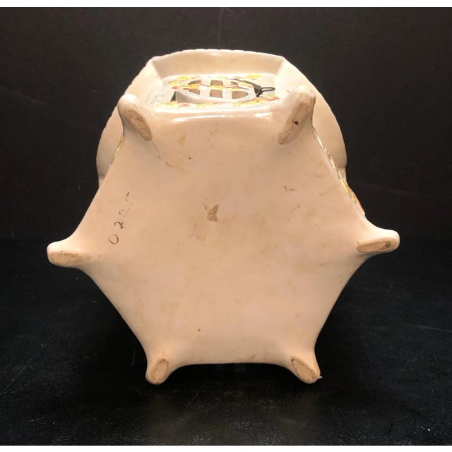 Mid 20th Century Mid 20th Century Majolica Birdcage Glazed Ceramic For Sale - Image 5 of 5