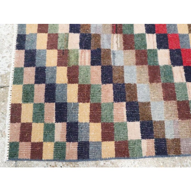 Textile Galerie Shabab Collection Mid-20th Century Turkish Anatolian Square Rug For Sale - Image 7 of 9