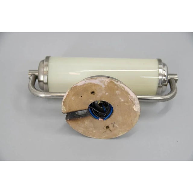 Bauhaus Style Nickel-Plated Wall Lamp, 1930s For Sale - Image 6 of 10