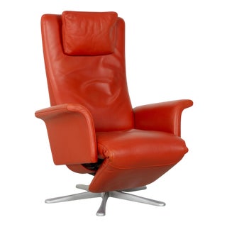 Filou Leather Lounge Chair from FSM For Sale