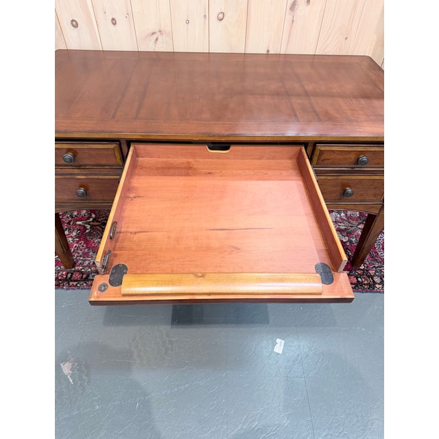 Late 20th Century Hooker Seven Seas Cherry Bow Front Writing Desk For Sale In New York - Image 6 of 11