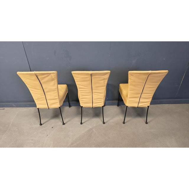 Vintage Leather Dining Chairs in the style of Gerard Van Den Berg, 1980s, Set of 6 For Sale - Image 6 of 12